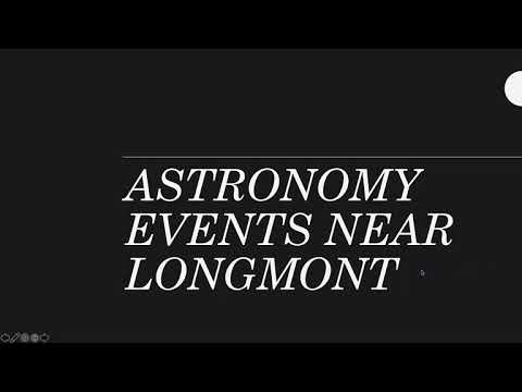 A black and white photo featuring the words "astronomy events near Longmont