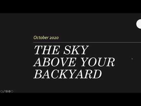 A black and white photo with the words "the sky above your backyard" displayed