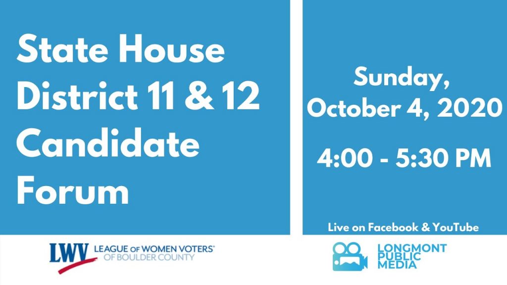 A poster featuring the State House District 11 & 12 candidate forum