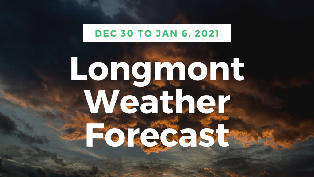 A photo of the Longmont weather forecast displayed against a cloudy sky