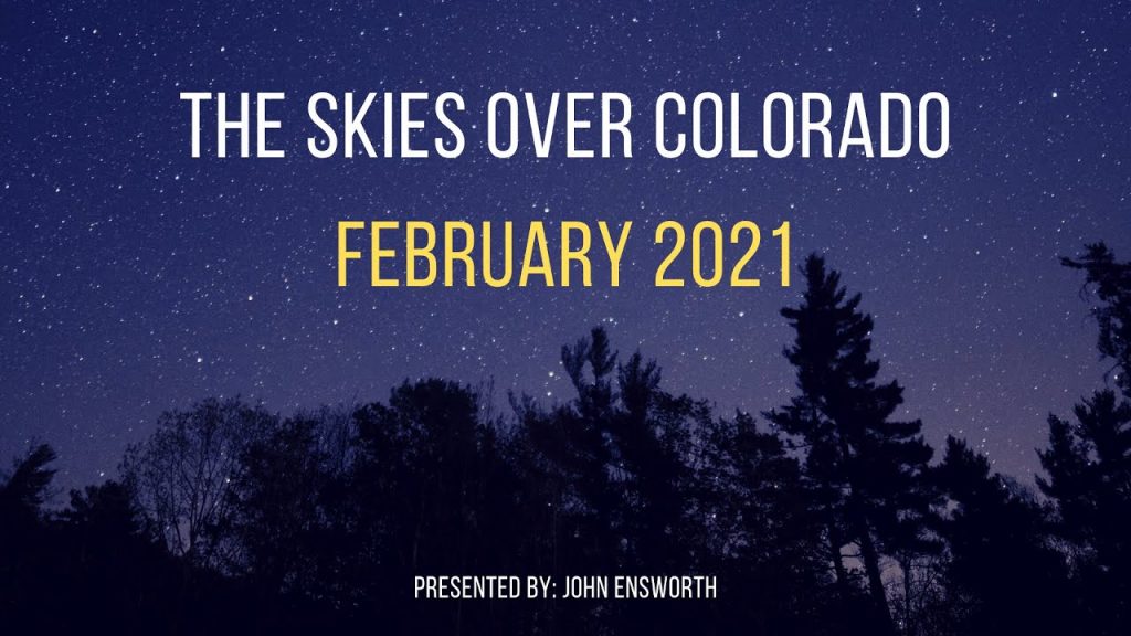 The night sky over Colorado featuring the words "The Skies Over Colorado