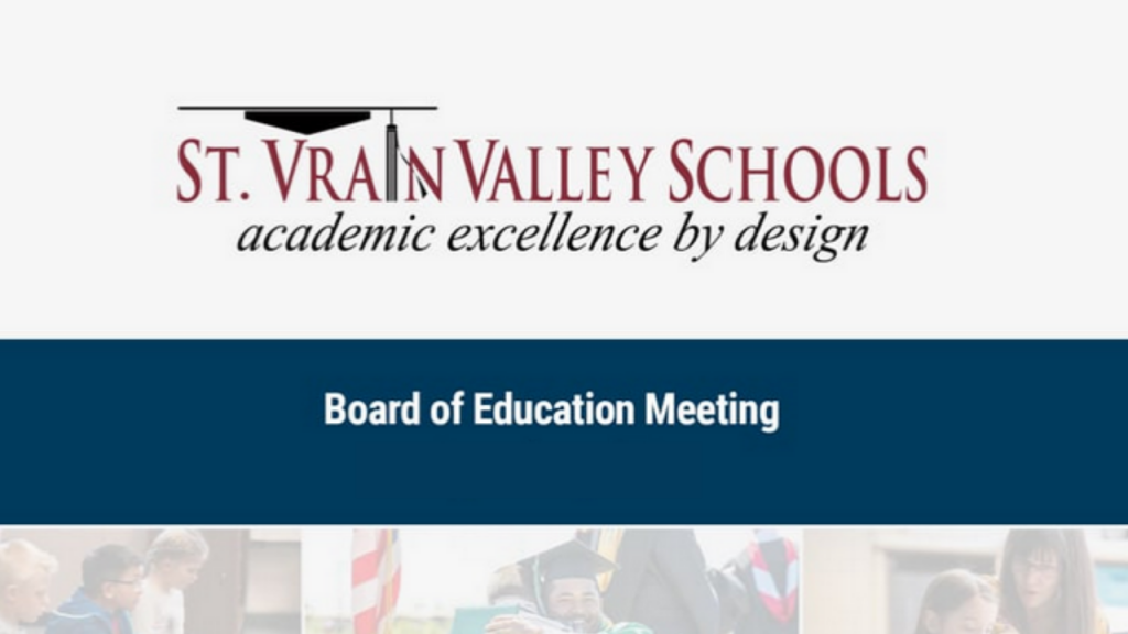 St. Vrain Valley School Board of Education meeting in session