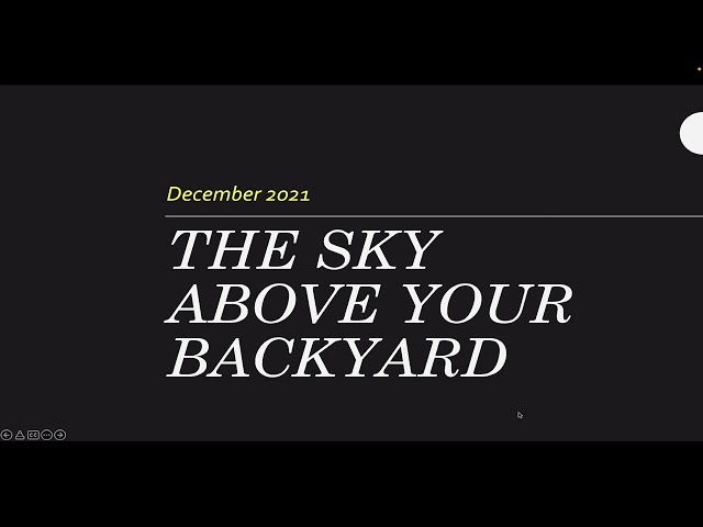 A black and white photo with the words "the sky above your backyard" overlaid