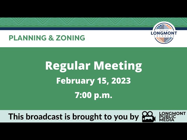 A green and white sign displaying "regular meeting" information