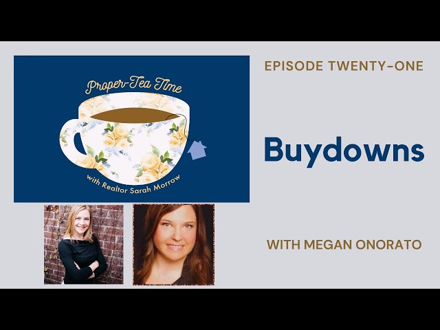 A cup of coffee with the words "buydowns" on it