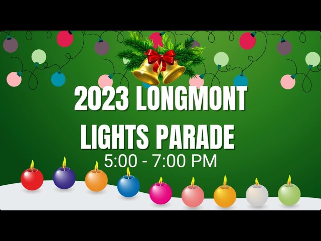 A vibrant poster promoting the Longmont Lights Parade